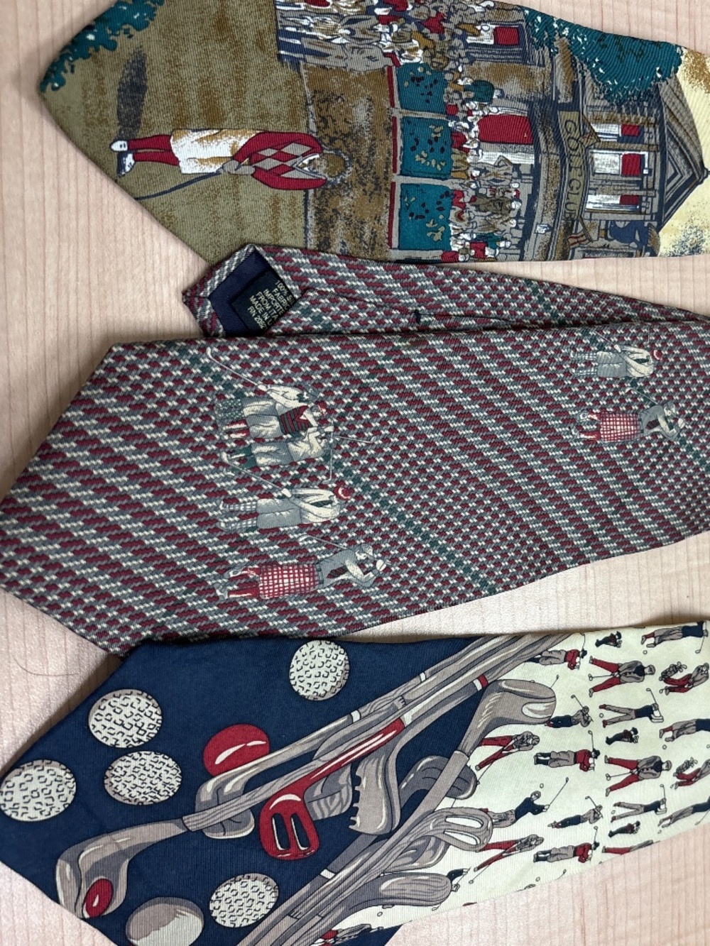 Lot of 5 Vintage Golf Ties